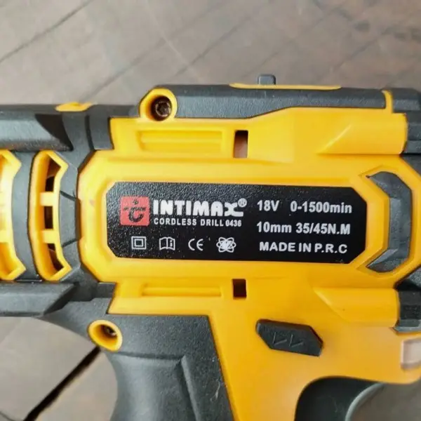 دریل شارژی اینتیمکس ظرفیت 18 ولت با 2 باتری/ مدل 0436